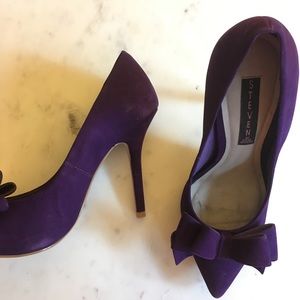 Steve Madden Purple Suede Bow Pump (Worn Once)